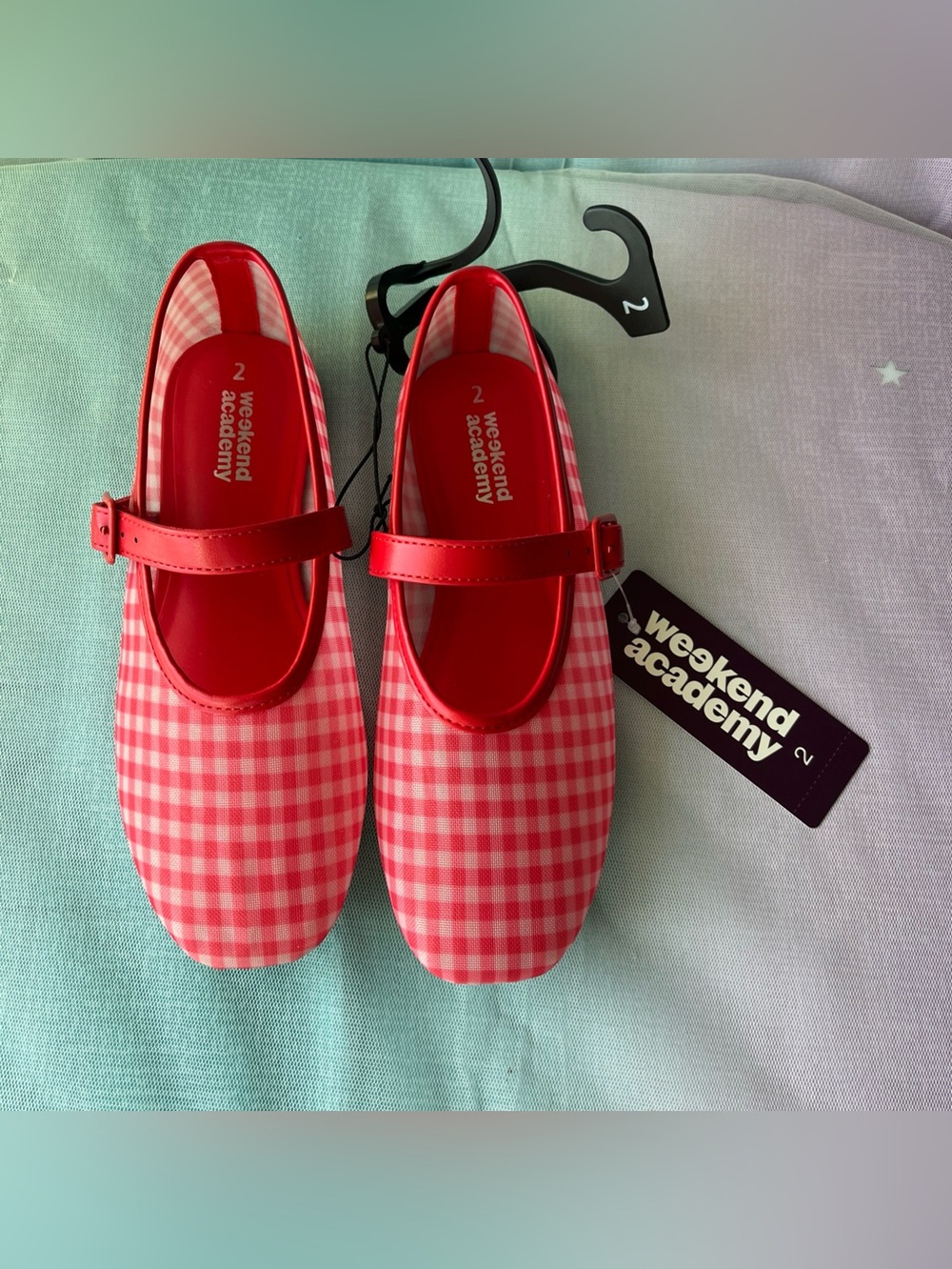 Weekend Academy Girls Red And White Size 2 NWT Mess Ballet Flexible